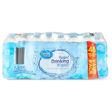 Purified Drinking Water Bottles 40 Pack 16.9 fl oz Everyday Hydration Pantry Sup Water price