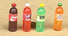 Dolls House 4 Mixed Bottles Of Fruit Pop And Coke 1:12 Scale Drink Juice tumdee Lemonade and Fruit Juice price