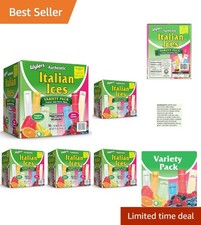 Delicious Fat-Free Italian Ice Freezer Bars, 96 Count - Real Fruit Juice Flavors Lemonade and Fruit Juice price