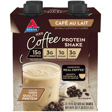 Atkins Café au Lait Iced Coffee Flavored High Protein Shake 4 Count Iced Coffees price