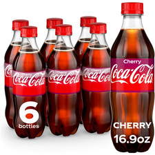Coca-Cola Coke Cherry Soda, 16.9 fl oz, 6 Pack Traditional Beverages price