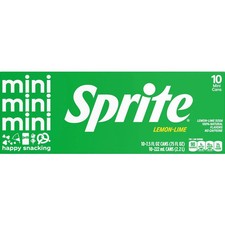 Pack of 12 Sprite Lemon Lime Caffeine Free Soda Soft Drink Fridge Mini Cans Traditional Beverages price