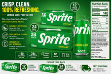 Sprite Lemon-Lime Soda Pop Fridge Pack Cans 12 fl oz Cans Traditional Beverages price