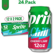 Sprite® Chill Cherry Lime Natural Flavor Soda Pop, 12 Fl Oz, Pack of 24 Traditional Beverages price