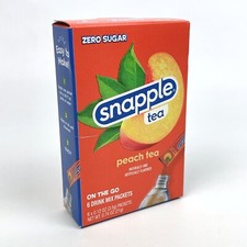 Snapple Peach Tea Zero Sugar Singles to Go Sugar Free Drink Mix 6 Count Cold Powdered Drinks price