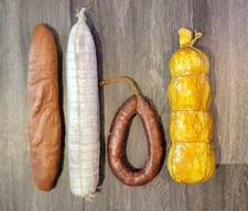 Vintage Lot of Faux Deli Meats, Sausage Link & Baguette Lifesize Display Props Deli Meats price