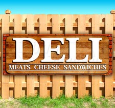 DELI MEATS CHEESE SANDWICHES Advertising Vinyl Banner Flag Sign USA MANY SIZES Deli Meats price