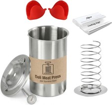 Meat Press Mold Deli Meats,Deli Meat Press Stainless Steel,20 Cooking Bags 2 Deli Meats price