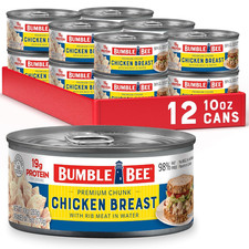 Premium White Chicken Breast with Rib Meat in Water - 19G Protein per Serving - White Meat price