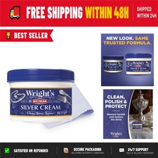 Wright's Silver Cleaner and Polish Cream with Cloth, Ammonia-Free Polishers and Cleaners price