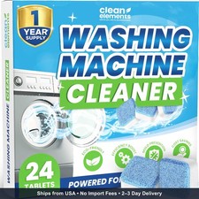 Washing Machine Cleaner Tablets 24 Pack – Deep Cleaning Descaler for HE, Front & Washing Machine Products price