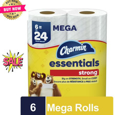 Charmin Essentials Strong Toilet Paper 6 Mega Rolls, 429 Sheets Per Roll Toilet Paper price