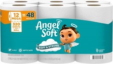 Angel Soft 2-Ply Toilet Paper, 24 Mega Rolls, 320 Sheets per Roll Toilet Paper price