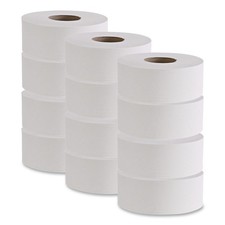 Boardwalk 410320 3.2" x 525' 2 Ply Septic Safe Bathroom Tissue - WHT (12/CT) New Toilet Paper price