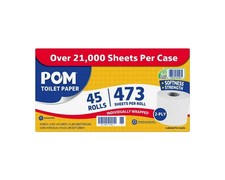 POM 2-Ply Toilet Paper 45 Rolls, 473 Sheets/Roll Bulk Bathroom Tissue Toilet Paper price