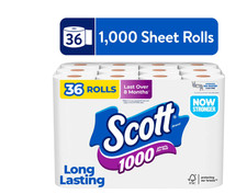 Scott 1000 Toilet Paper, 36 Rolls, 1000 Sheets Per Roll Toilet Paper price