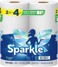 Sparkle Tear-A-Square Paper Towels, 2 Double Rolls = 4 Regular Rolls, 2 Count Paper Towels price