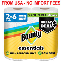 Bounty Essentials Select-A-Size Paper Towels, White, 2 Triple Rolls = 6 Regular Paper Towels price
