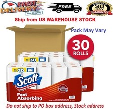 NEW Scott Paper Towels Bulk 60 Regular Rolls 30 Double Rolls 2-3 Packs of White Paper Towels price