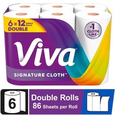 Viva Signature Cloth Paper Towels, 6 Double Rolls, 86 Sheets per Roll Paper Towels price
