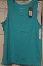2 Pack Medium Turquoise Tank Tops chest 19 1/2" Round Neck Goodfellow & Co. Men's Tank Tops / Undershirts price