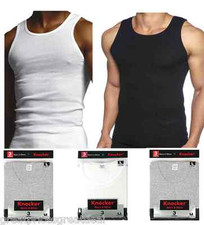 3 pk Mens 100% Cotton Ribbed A-Shirts Undershirts Wife Beater NEW Tank Tops Men's Tank Tops / Undershirts price