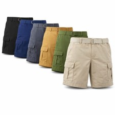 Men’s Cargo Shorts Stretch Lightweight Cotton Twill Multi Pockets Belted Short Men's Shorts price