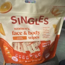 SINGLES Citrus Cleansing Wipes Travel Size 30 Ct Aloe + Vit E Vegan Wet Wipes price