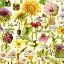 (2) Two Paper Lunch Napkins for Decoupage/Mixed Media - Flowers Diagram mixed Napkin price