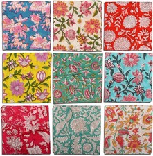 Indian Hand Block Print Hand Made Dinning Table Printed Cotton Cloth Napkins. Napkin price