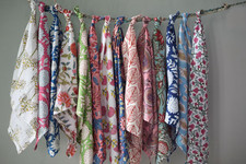 Set of 12 Boho Cotton Assorted Cloth Napkins Hand Block Floral Reusable Table Napkin price