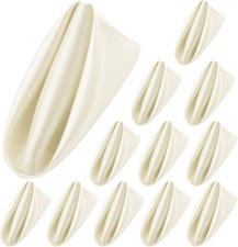ANECO 12 Pieces Satin Napkins Soft Dinner Napkins Square Table Napkins 17 x 17 Napkin price
