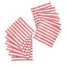 Solino Home 100% Pure Linen Cocktail Napkins 6 x 6" for Summer - Amalfi Stripe Napkin price