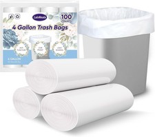 LainNeala Small Trash Bags 4 Gallon, 100 Count Small Garbage Bag Bathroom Trash Bags price
