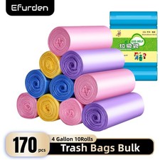 Trash Bags Bulk - 170 Count Garbage Bags 4 Gallon Trash Bag Small Trash Can Bags Trash Bags price