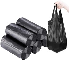 100 PCS 4 Gallon Trash Bags Kitchen Trash Bags Small Garbage Rubbish Bags 5 Roll Trash Bags price