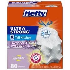 Hefty Ultra Strong 13 Gallon Trash Bags, Tall 80 Count (Pack of 1), White Trash Bags price
