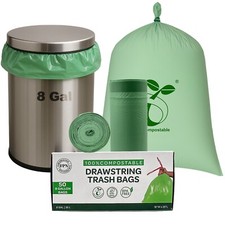 Trash Bags 100% Compostable Durable Garbage Bags 3, 8, 13 & 30 Gallon 0.67 Mil Trash Bags price