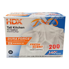 13 Gallon Fresh Scent Tall Kitchen Trash Bags with Drawstring, 200-Count Trash Bags price