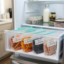 15 Pack Reusable Airtight Food Storage Bags with Slider Zipper for Fridge Refrigerator Bags price