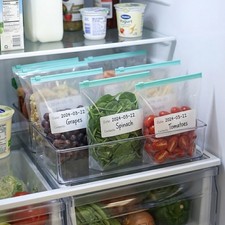 15 Pack Reusable Slider Zipper Food Storage Bags for Refrigerator and Meal Prep Refrigerator Bags price