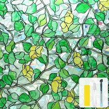 Window Privacy Film Stained Glass Static Cling - Removable Decorative Rainbow Cling Film price