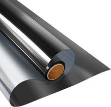 One Way Window Privacy Film 17.5”x6.5ft Static Cling UV Sun Blocking Black Silve Cling Film price