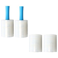 4 Roll 5"x1000' Strong Clear Stretch Shrink Wrap Pack Cling Film with 2 Handles Cling Film price