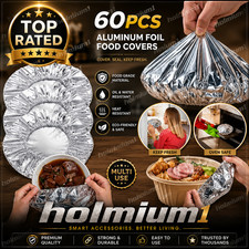 10-40PCS Reusable Aluminum Foil Food Covers Heat Insulation Bowl Pot Lids USA* Aluminum Foil price