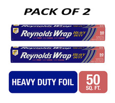 Reynolds Wrap Heavy Duty Aluminum Foil, 12 Inch Wide, 50 Sq. Ft 2 Pack Aluminum Foil price
