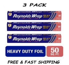 ( 3 PACK) Reynolds Wrap Heavy Duty Aluminum Foil, 12 Inch Wide, 50 Sq. Ft. Aluminum Foil price