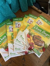 Lot of 6, Large Oven Bags 4 Pack 16x17 1/2 in For Meats/Fish/Veg up to 8 lb Oven Bag price