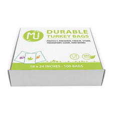 Oven Bags 100 Pack for Turkey Herb Garden Smell Proof 0.8MIL All Purpose 18x24 Oven Bag price