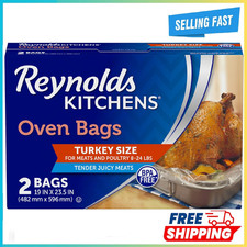 Reynolds Kitchens Turkey Size Oven Bags, Holds Up to 24 Pounds, 2 Count Oven Bag price